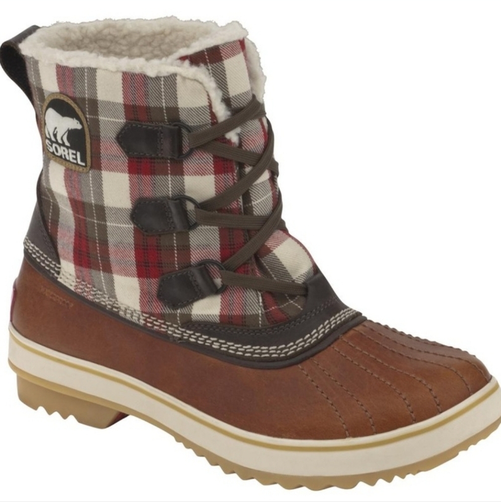 Sorel Trivoli Plaid Winter Boots, Size: 8